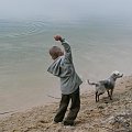 #dzieci #woda #jezioro #pies