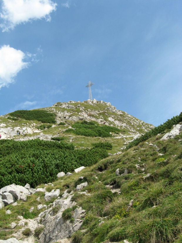 widok na krzyż na Giewoncie #góry #Tatry #Giewont