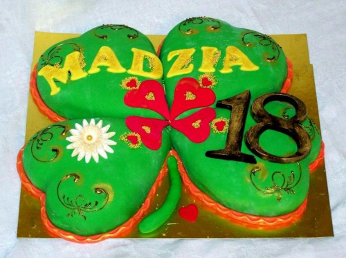 18 Madzi #tort #Madzia #koniczyna #urodziny