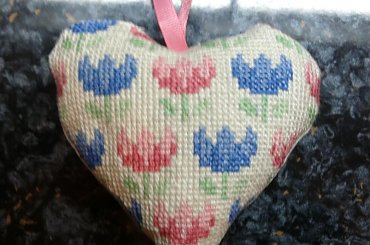 serce z tulipanami #hafty