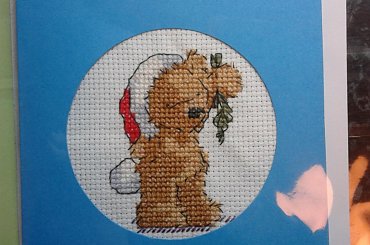 kartka z misiem #hafty