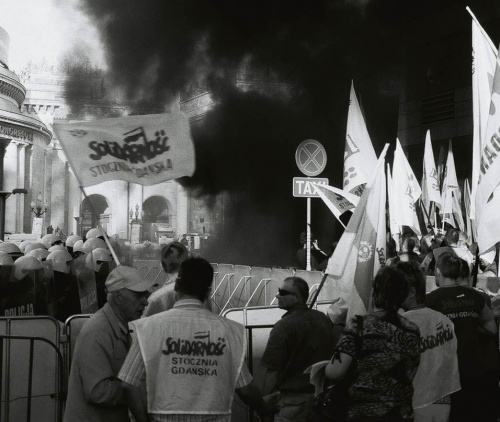 Warszawa Protest Stoczniowców 29_IV_2009 #Warszawa #Protest #Stoczniowcy #Policja