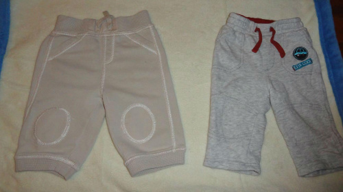 dresowe spodnie na gumce 56-62 cm #adams #chłopiec #disney #next #niemowlę #ubranka #używane #zestaw