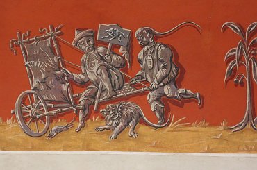 Scenki rodzajowe na elewacji pałacu :) #Cosel #Drezno #pagody #park #Pillnitz