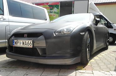 Matowy Nissan GT-R w Mikołajkach. #Nissan #GTR #mat #black
