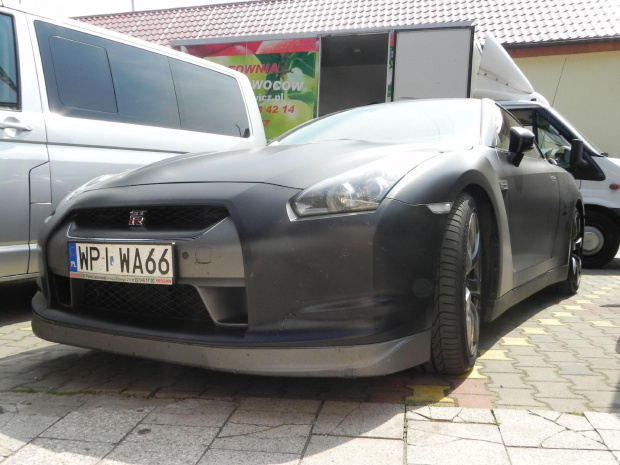 Matowy Nissan GT-R w Mikołajkach. #Nissan #GTR #mat #black