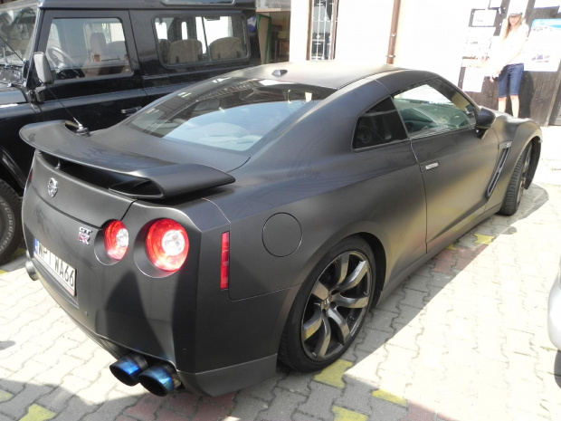 Matowy Nissan GT-R w Mikołajkach. #Nissan #GTR #mat #black