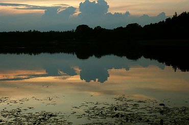 kopalnia piasku > śródleśne kąpielisko #woda #zmierzch #wakacje