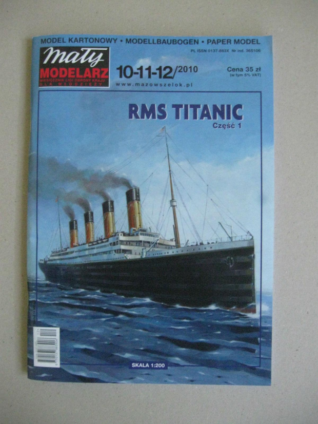 Okładka #MałyModelarz #ModelKartonowy #Titanic