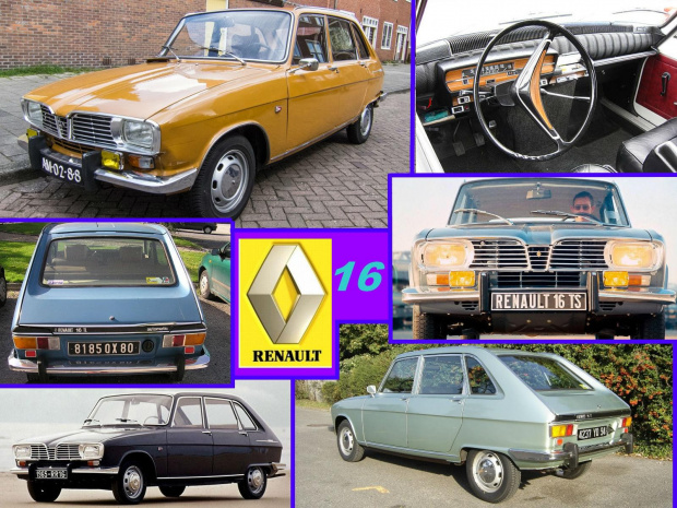 RENAULT 16 (1965) Nie może zabraknąć tego auta w kolekcji, bowiem powszechnie uważa się, że jest to pierwszy hatchback w historii motoryzacji. Pojawił się na rynku z początkiem 1965 roku. Tak naprawdę