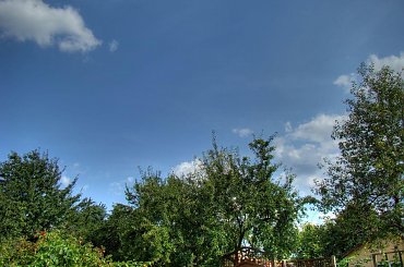 #szczecinek #działka #altanka #śliwka #niebo #chmury #hdr