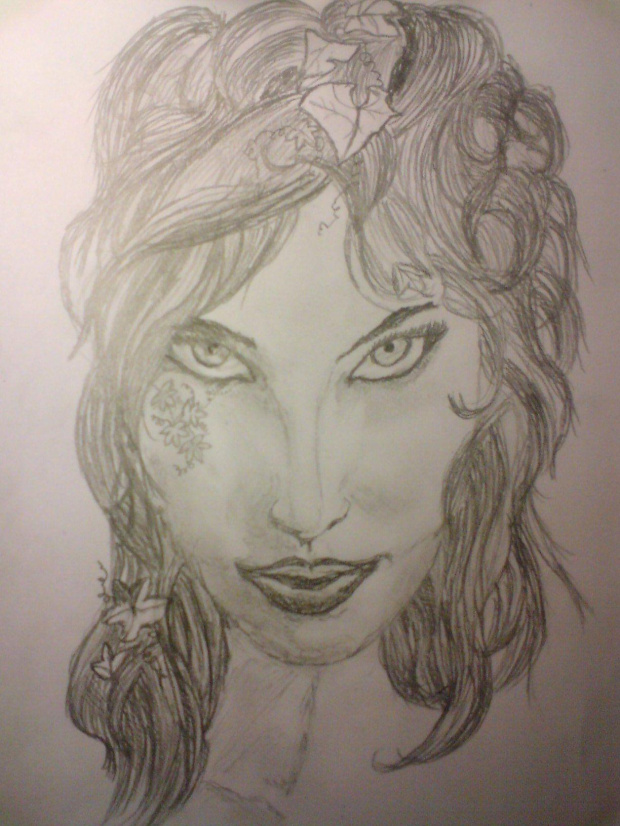 #rysunek #szkic #kobieta #driada #elf #portret #fantasy