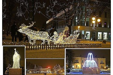 #Radom #zima #NowyRok #śnieg #wieczór #architektura #święta #Mikołaj #sanie #renifer #anioł #fontanna #deptak #światełka #ŚwiąteczneOzdoby