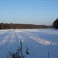 Luty - może tego nie widać ale to jest nadmorskie jezioro #GdańskStogi #jezioro #zima #luty #śnieg #las
