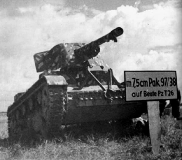 7,5 cm PaK 97/38 na podwoziu sowieckiego czolgu lekkiego T-26