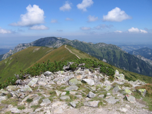 Widok z Oranaku w stronę Kominiarskiego Wierchu #Góry #Tatry
