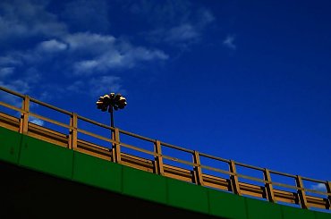 Zawijas drogowy #Warszawa #SaskaKępa #MostŁazienkowski #ślimak #niebo