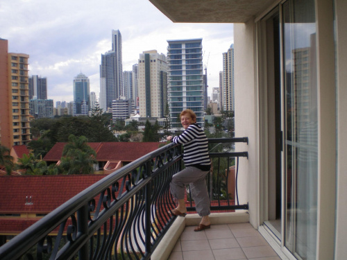 widok na Gold Coast z balkonu naszego apartamentu