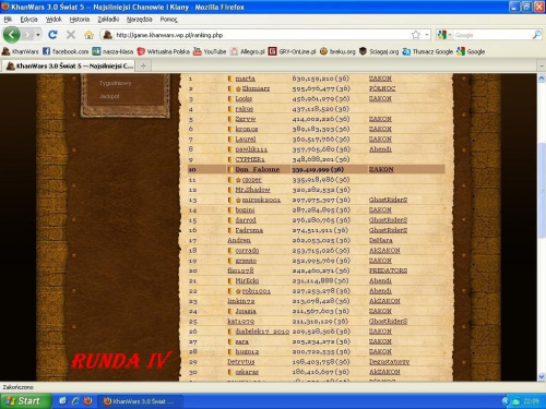 RUNDA IV - www.khanwars.wp.pl gra na przeglądarkę #khanwars #ranking
