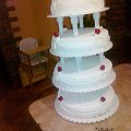 Tort - ślubny 4 piętra #tort