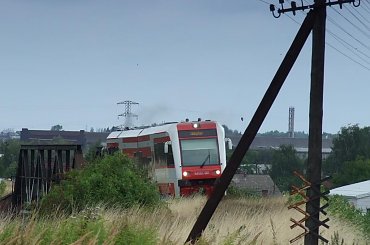 Szynobus (SA 132 - 001), okolice Lubonia (Wielkopolska), 09.08.2008, trasa Poznań - Wolsztyn #PojazdySzynowe #szynobus #kolej #kolejnictwo #lokomotywy