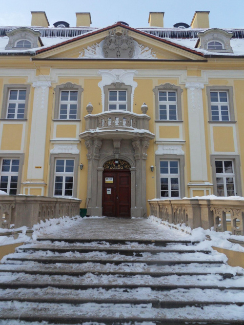 Pałac w Biedrzychowicach z zimowej krasie #Biedrzychowice #zima