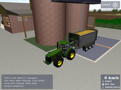 John Deere 8530 + Fliegl Tridem #Gra #LandwirtschaftsSimulator #FlieglTridem #JohnDeere8530