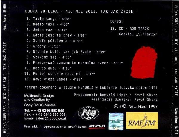 Budka Suflera-Nic nie boli tak jak życie ( back)