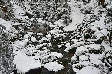 rzeczka Sopot, Karkonosze #rzeki #zima #natura #krajobrazy