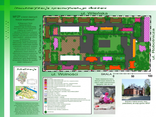 Projekt rewitalizacji osiedla Czerwone Koszary w Brzegu - inwentaryzacja opracowywanego obszaru