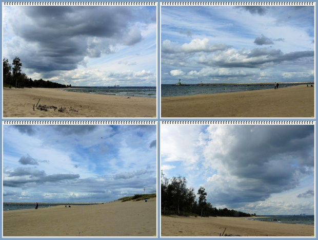Chmury nad plażą w Górkach Zachodnich #collage #NaPlaży #GórkiZachodnie #NadMorzem #chmury #widok